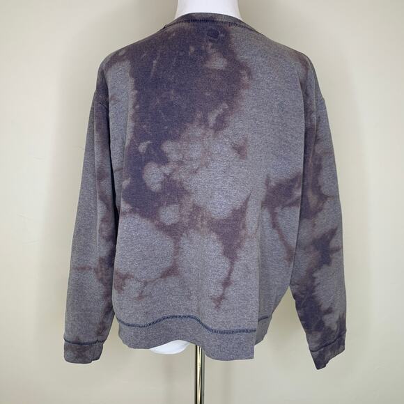 Bleach Dye Sweatshirt  Sz Large Purple Blue Sz Large - Picture 2 of 9